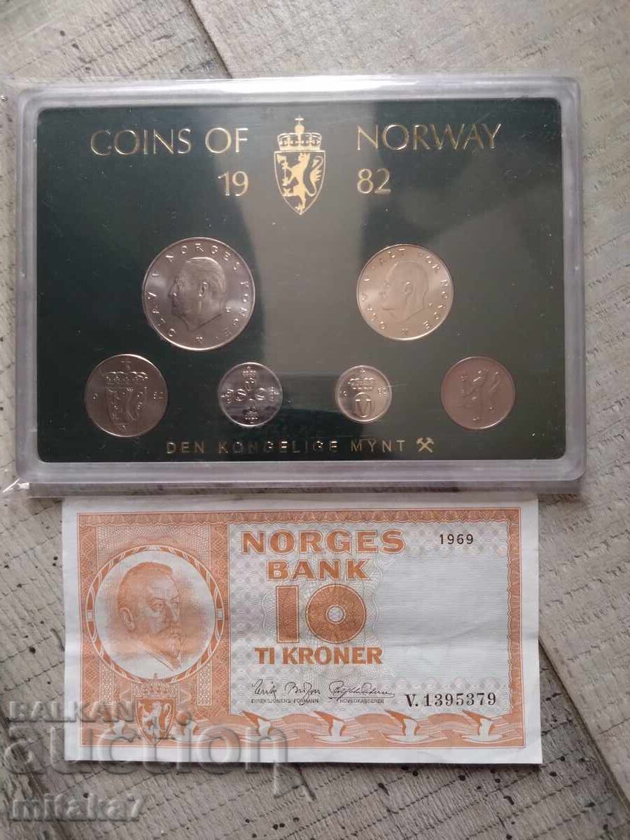 Сет монети и банкнота, Норвегия