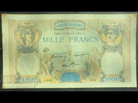 Γαλλία 1000 Φράγκα 1938 Pick 79b Ref 5249