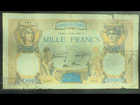 Γαλλία 1000 Φράγκα 1938 Pick 79b Ref 3317