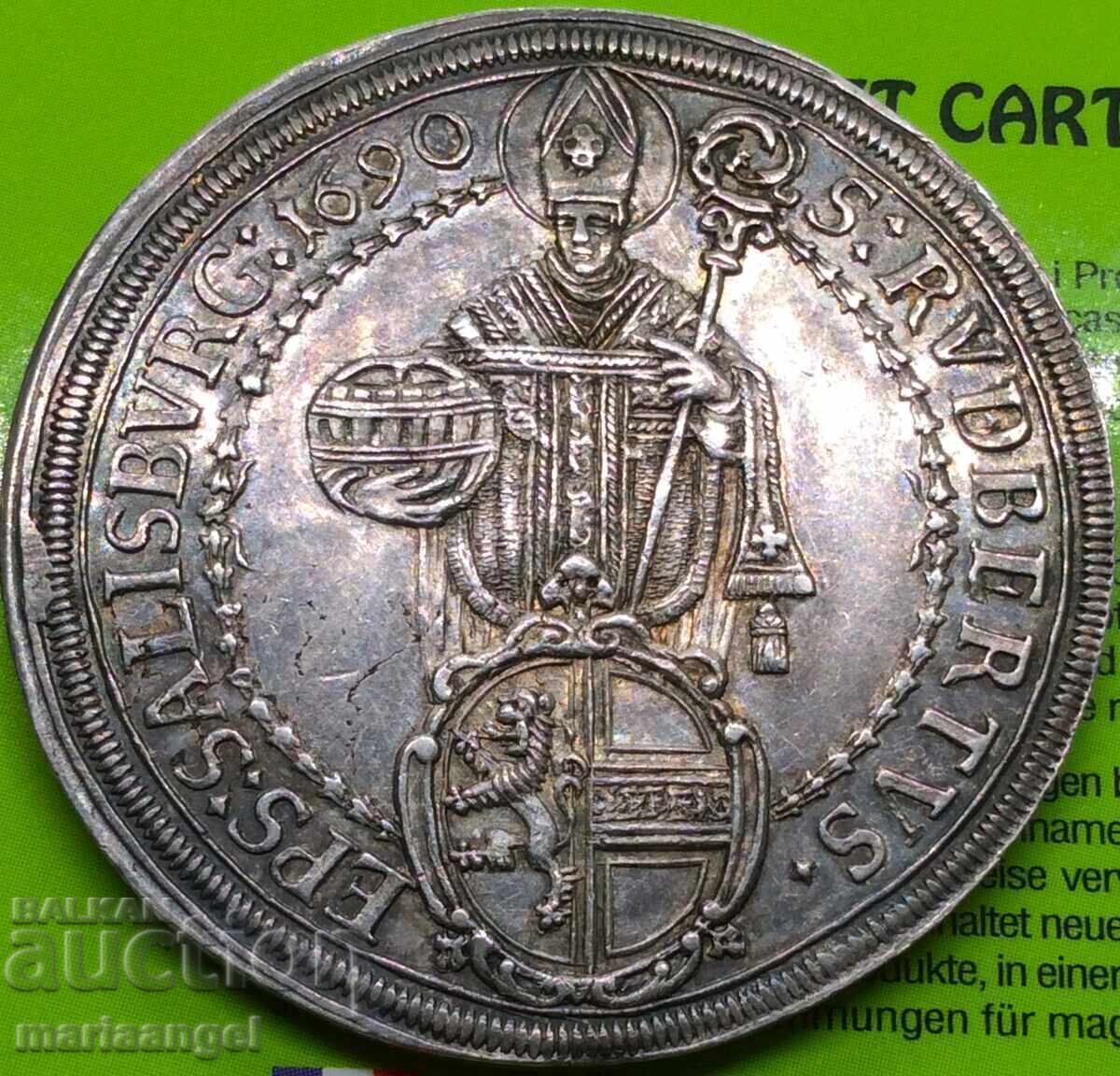 Thaler 1690 Austria Salzburg Count Johann Ernst 29.08g silver with price 986.00 BGN | € 504.13