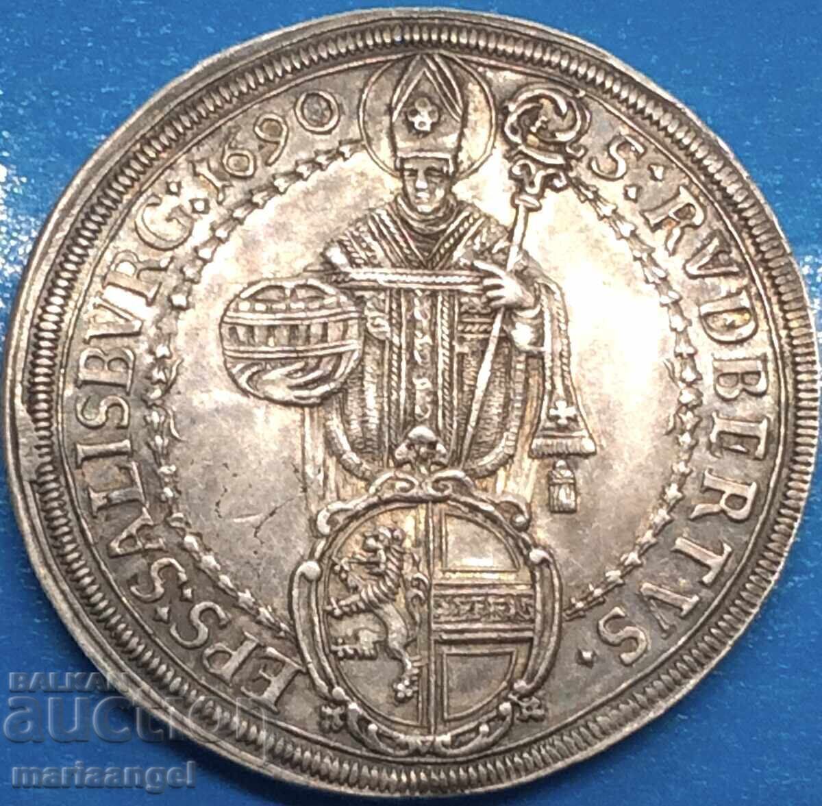 Thaler 1690 Austria Salzburg Count Johann Ernst 29.08g silver - 5