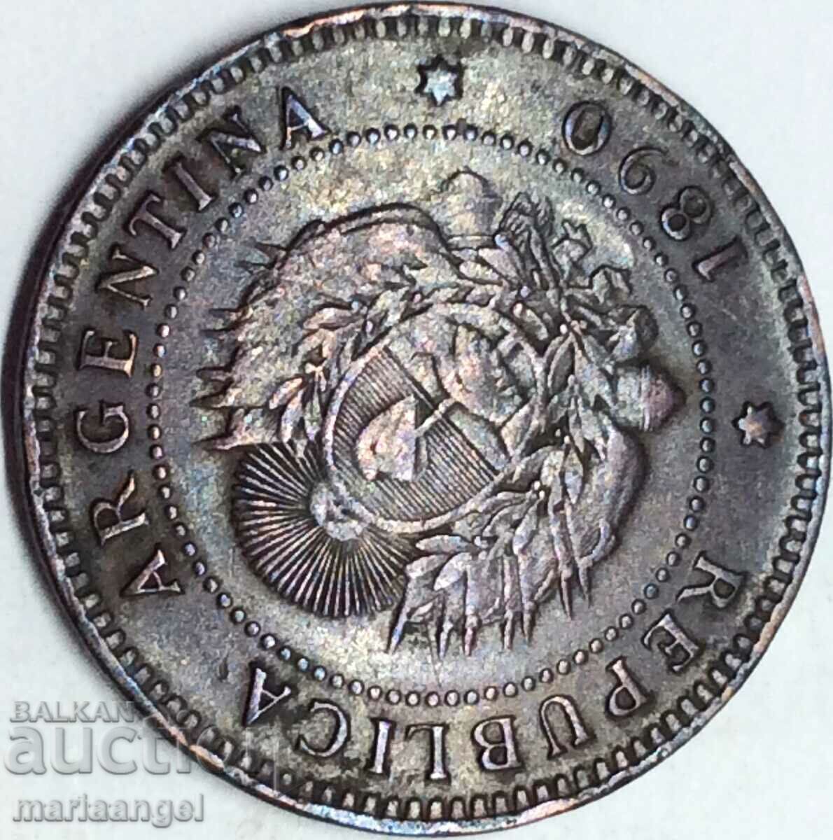 Auction 1 centavo 1890 Argentina 25mm Auction 1 centavo 1890 Argentina 25mm