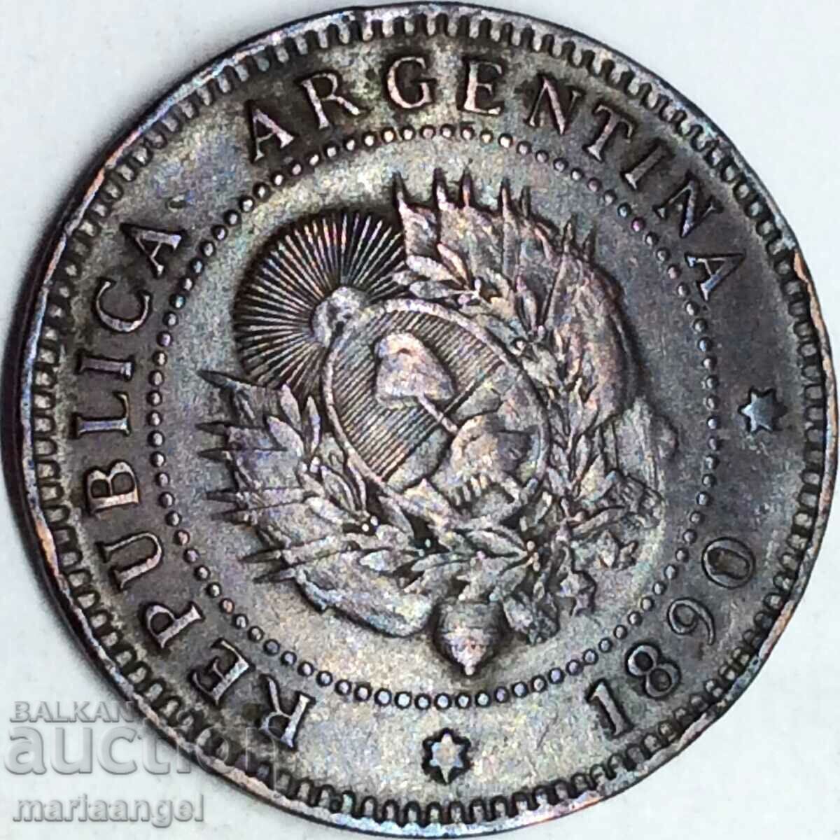 1 centavo 1890 Argentina 25mm - 5 1 centavo 1890 Argentina 25mm - 5