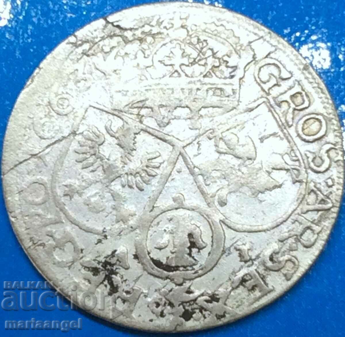 Πολωνία 6 groszy (Szestak) Ivan II Casimir ασημί - 5