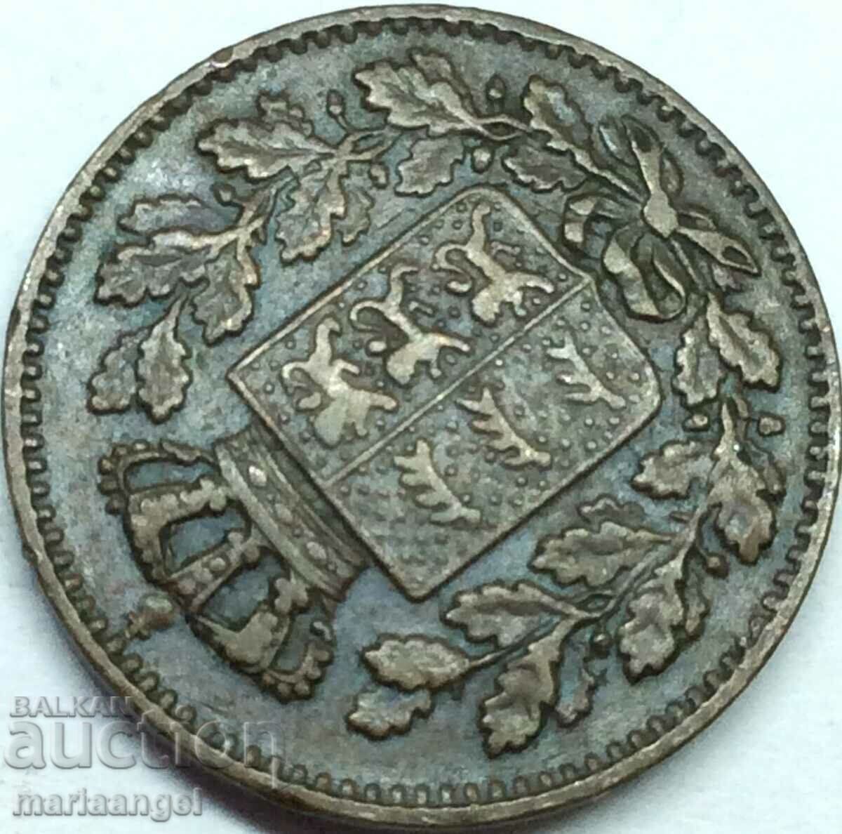 1/2 Kreuzer 1858 Württemberg Germany - 6