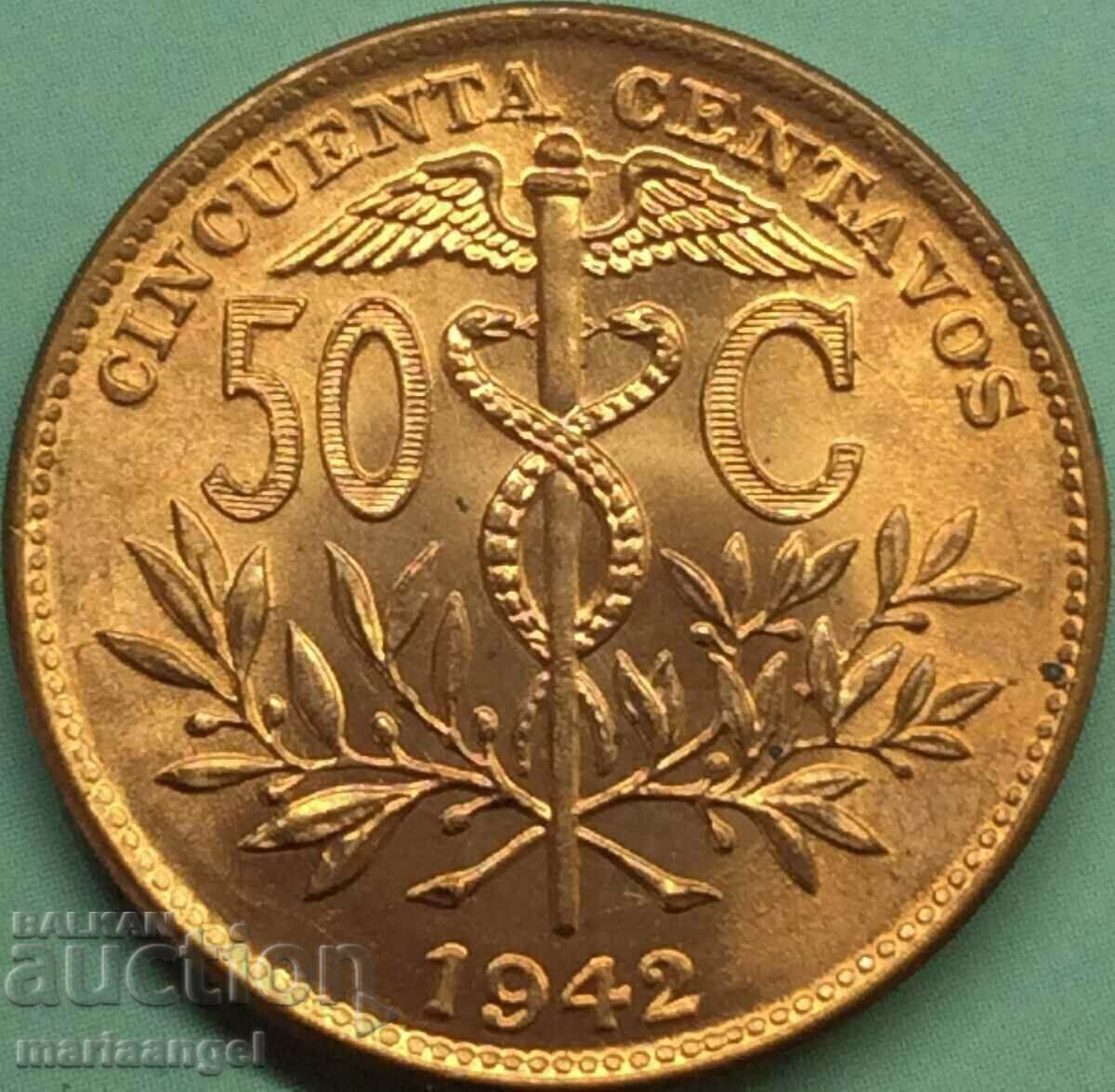 Παράδοση Βολιβία 1942 Restrike 50 λεπτών - για σπάνιο νόμισμα Παράδοση Βολιβία 1942 Restrike 50 λεπτών - για σπάνιο νόμισμα