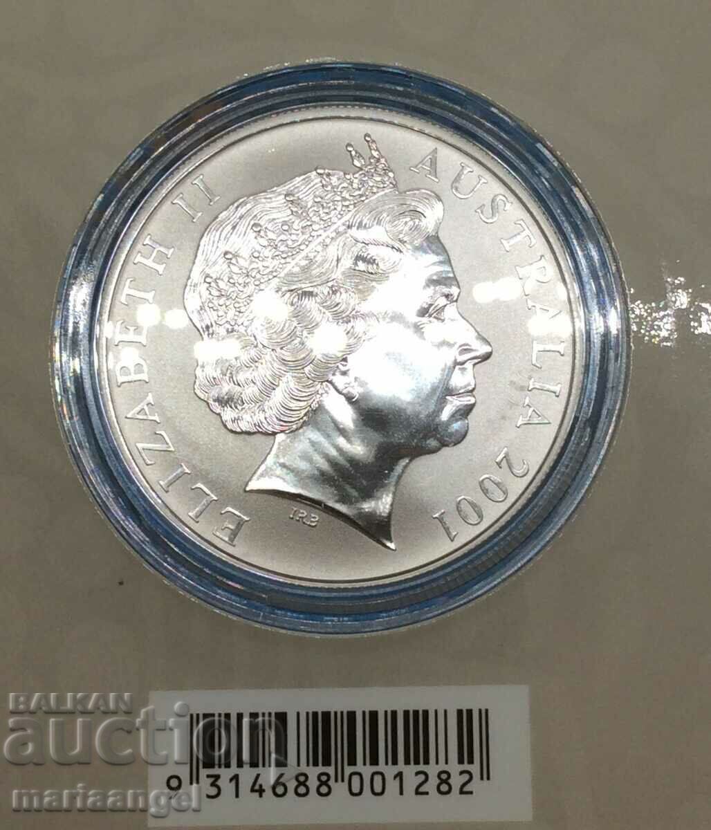 Delivery of Australia 1 Dollar 2001 1 Oz UNC PROOF Elizabeth II Silver Delivery of Australia 1 Dollar 2001 1 Oz UNC PROOF Elizabeth II Silver