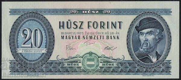 Hungary 20 Forint 1975 Uncirculated Pick 169f Hungary 20 Forint 1975 Uncirculated Pick 169f
