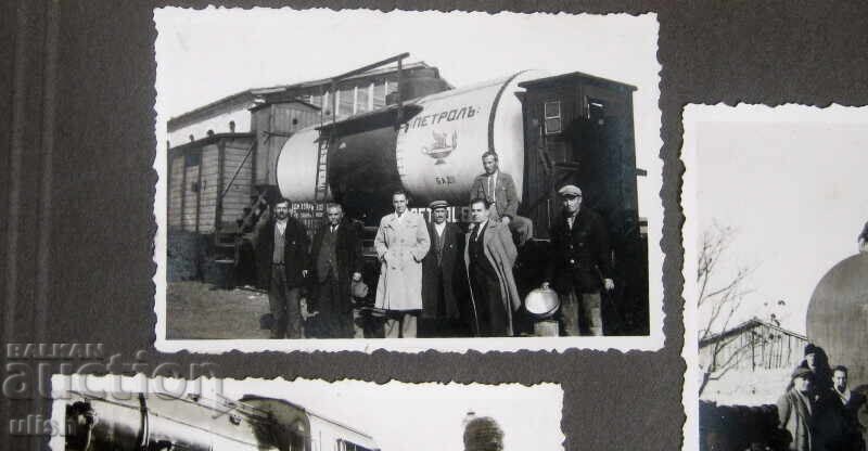 Kingdom of Bulgaria Petrol BAD train tank cars photo 3pcs. photos with price 80.00 BGN | € 40.90