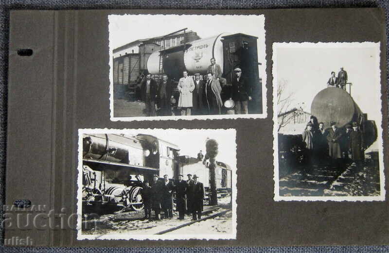 Kingdom of Bulgaria Petrol BAD train tank cars photo 3pcs. photos