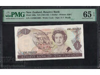 Noua Zeelandă 1 dolar 1981-1992 PMG 65 Unc
