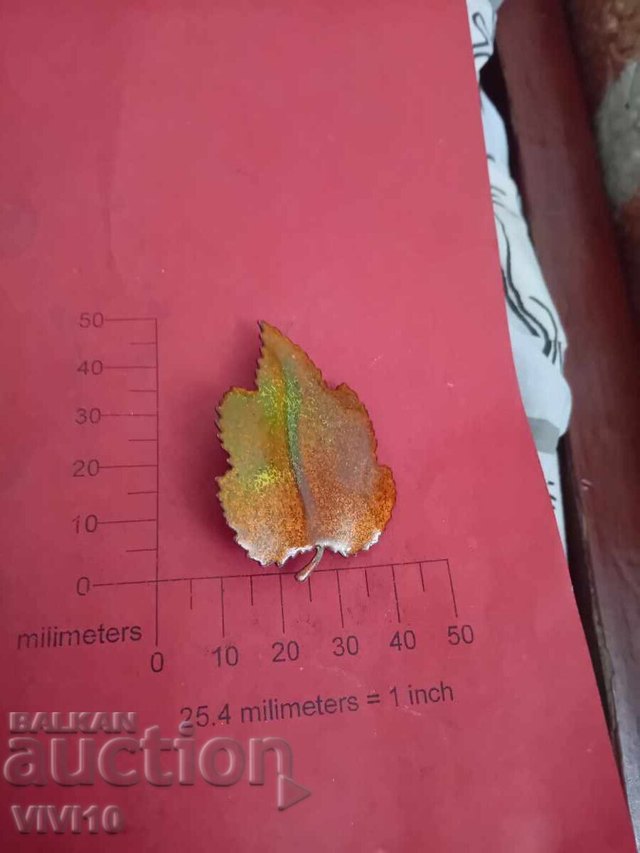 Αρχαία καρφίτσα σμάλτου, φύλλο