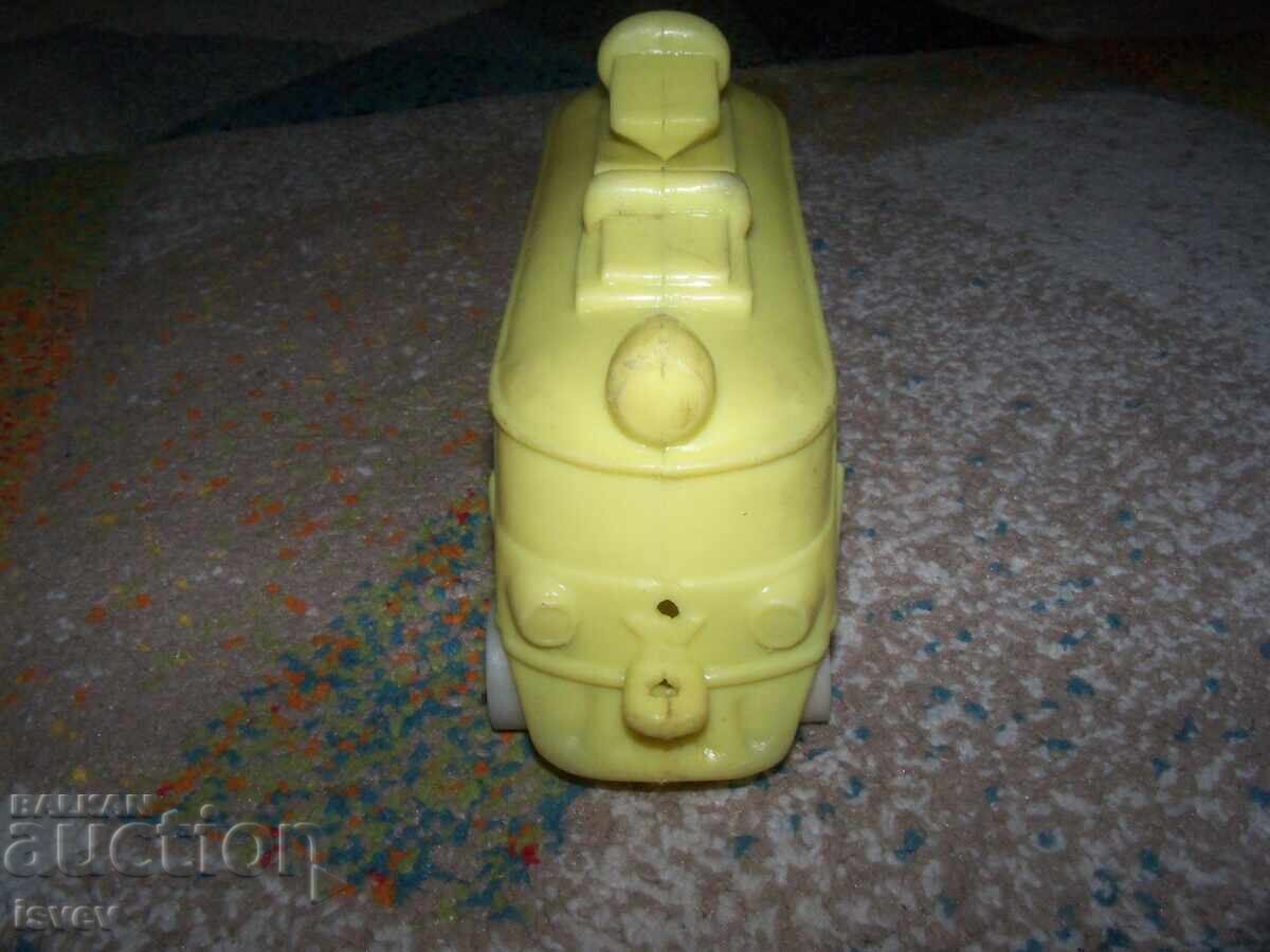 Auction Plastic train, locomotive, social toy. Length 21 cm Auction Plastic train, locomotive, social toy. Length 21 cm