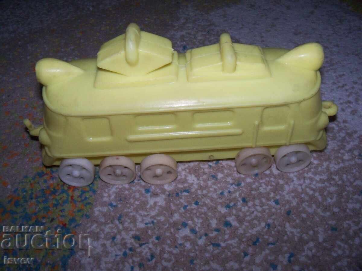 Plastic train, locomotive, social toy. Length 21 cm Plastic train, locomotive, social toy. Length 21 cm