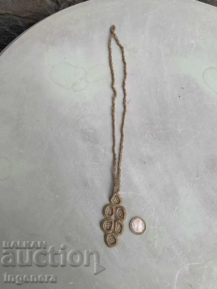 HAND-KNITTED NECKLACE PENDANT