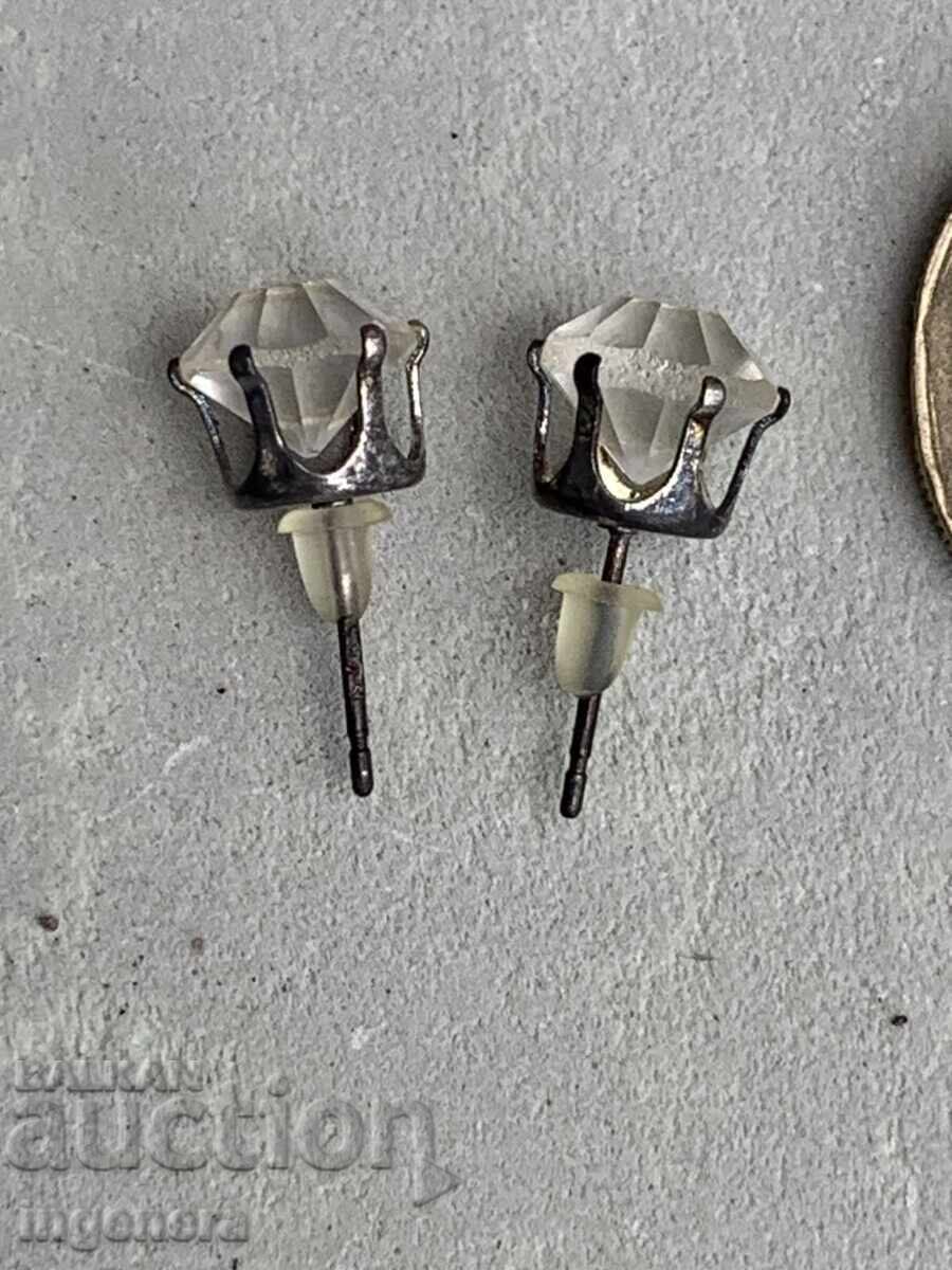 EARRINGS EARRINGS NEW STONE METAL TRIM