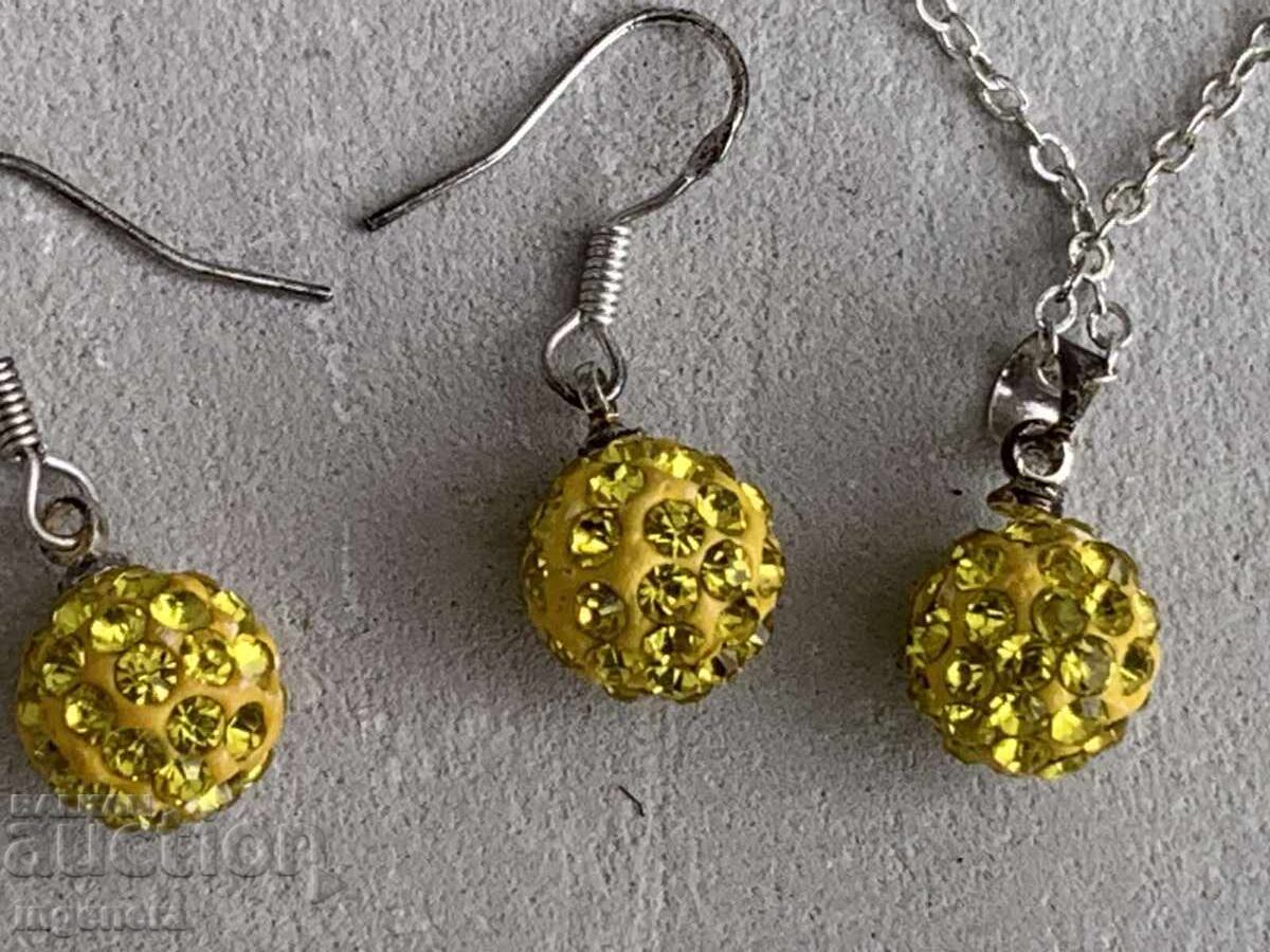 Доставка на КОМПЛЕКТ ОБЕЦИ КОЛИЕ ГЕРДАН СРЕБРО 925 НОВО