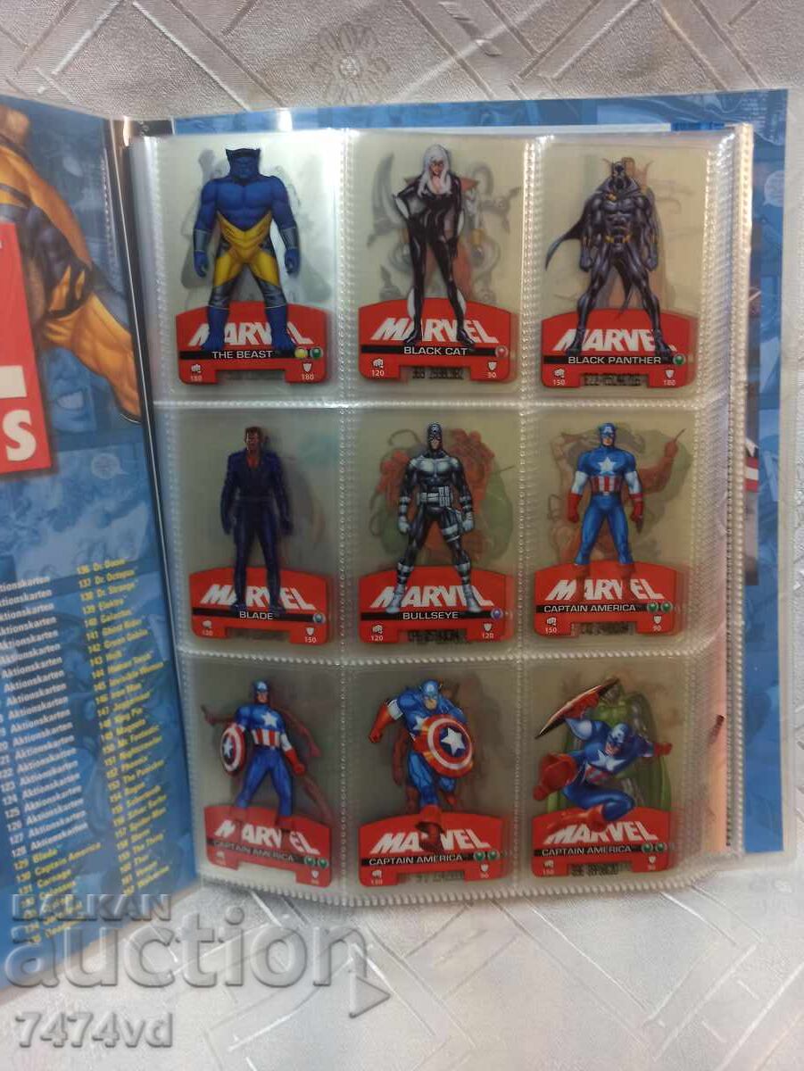 Album de colecție pentru carduri Marvel, Marvel 2008 cu preț 120.00 BGN | € 61.36 Album de colecție pentru carduri Marvel, Marvel 2008 cu preț 120.00 BGN | € 61.36