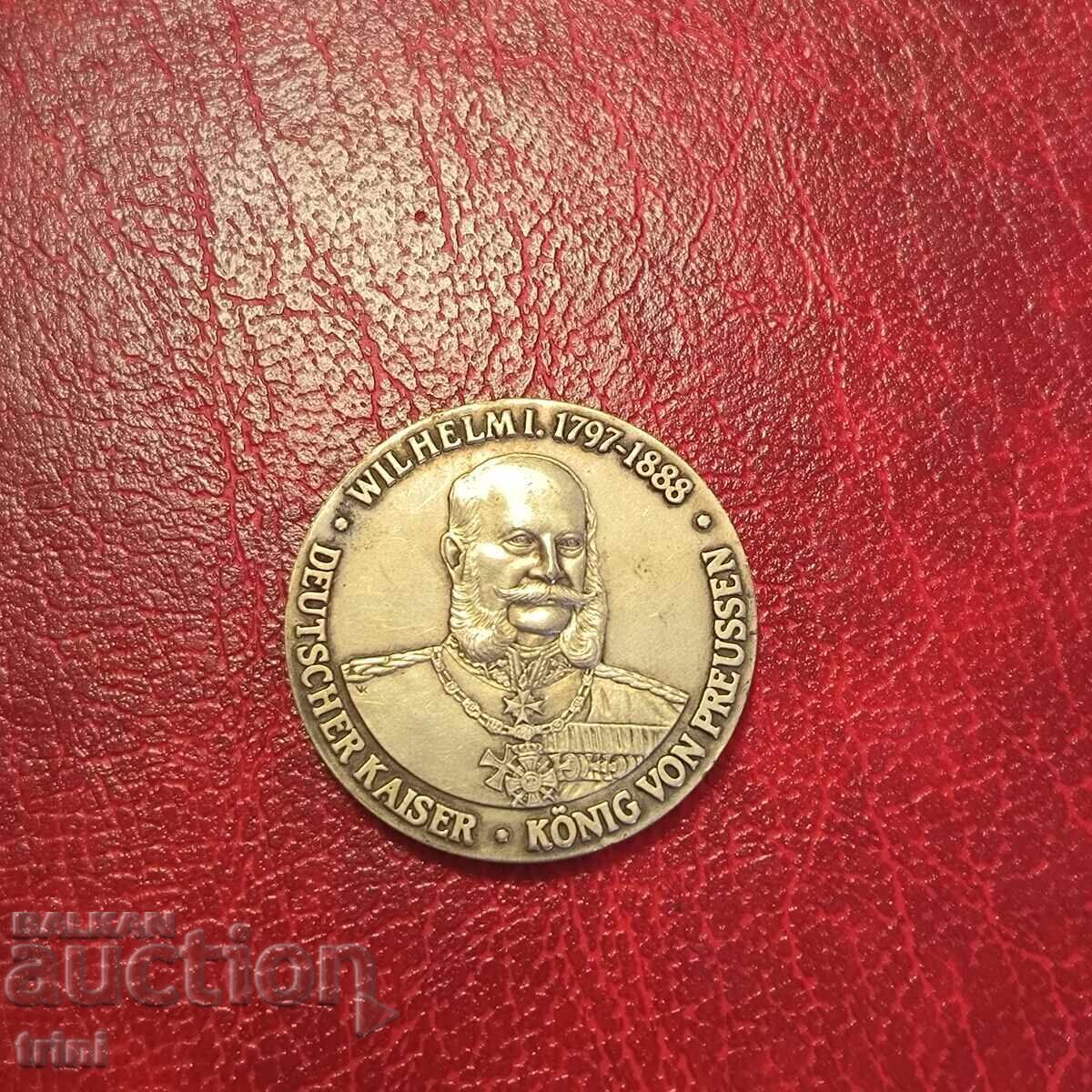Medalie - Trei Ani Împărat al Prusiei Wilhelm I 1888
