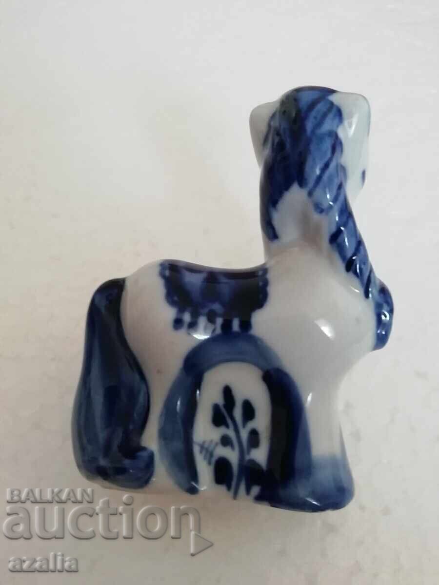 Porcelain Figurine Gzhel Horse with price 29.00 BGN | € 14.83 Porcelain Figurine Gzhel Horse with price 29.00 BGN | € 14.83