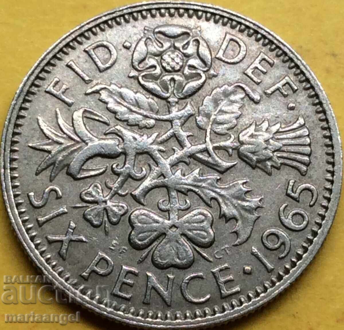 6 пенса 1965 Великобритания Елизавета II - 6 6 пенса 1965 Великобритания Елизавета II - 6