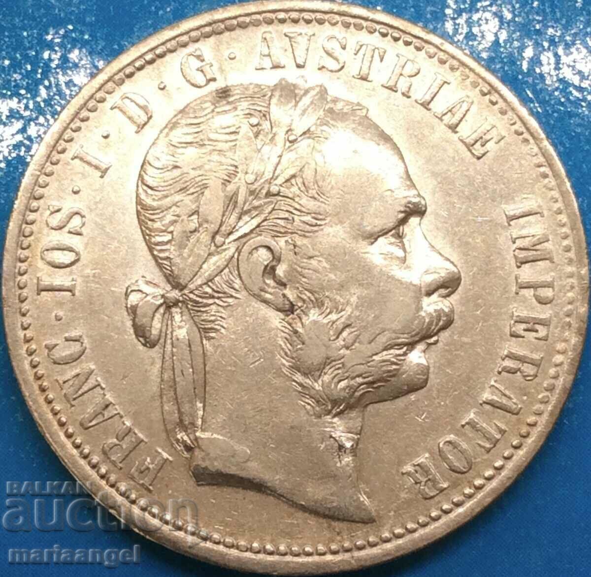 Αυστρία 1 florin 1875 Franz Joseph ασημένιο - σπάνιο έτος με τιμή 79.00 BGN | € 40.39
