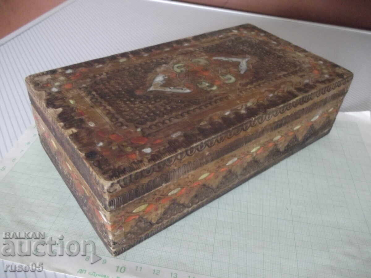 Wooden box pyrographied from the socialist era - 4 - 7 Wooden box pyrographied from the socialist era - 4 - 7
