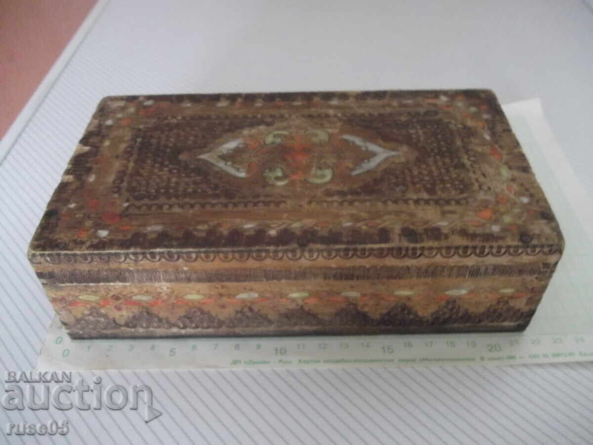 Wooden box pyrographied from the socialist era - 4 Wooden box pyrographied from the socialist era - 4