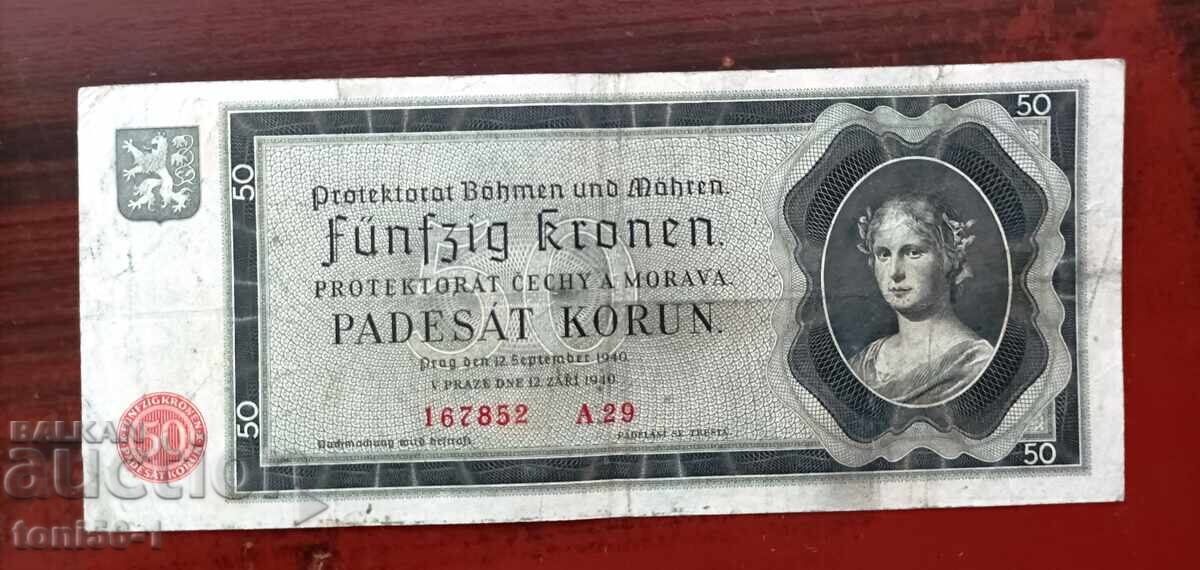 Bohemia and Moravia 50 Korun 1940
