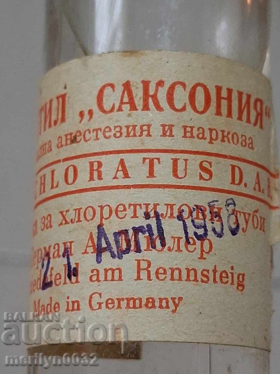 Παράδοση Αμπούλα τοπικής αναισθησίας γυάλινη ένεση Germany 1956