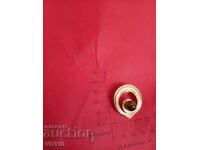 Antique brooch, clip, tiger's eye