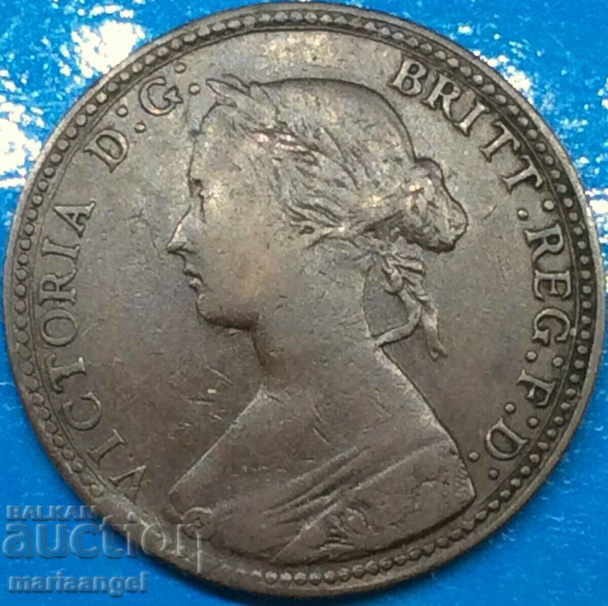 Marea Britanie 1/4 penny 1860 Farthing Victoria, monetărie Londra - 6 Marea Britanie 1/4 penny 1860 Farthing Victoria, monetărie Londra - 6