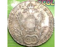20 kreuzers 1815 Austria V-Kremnitz silver Gold Patina