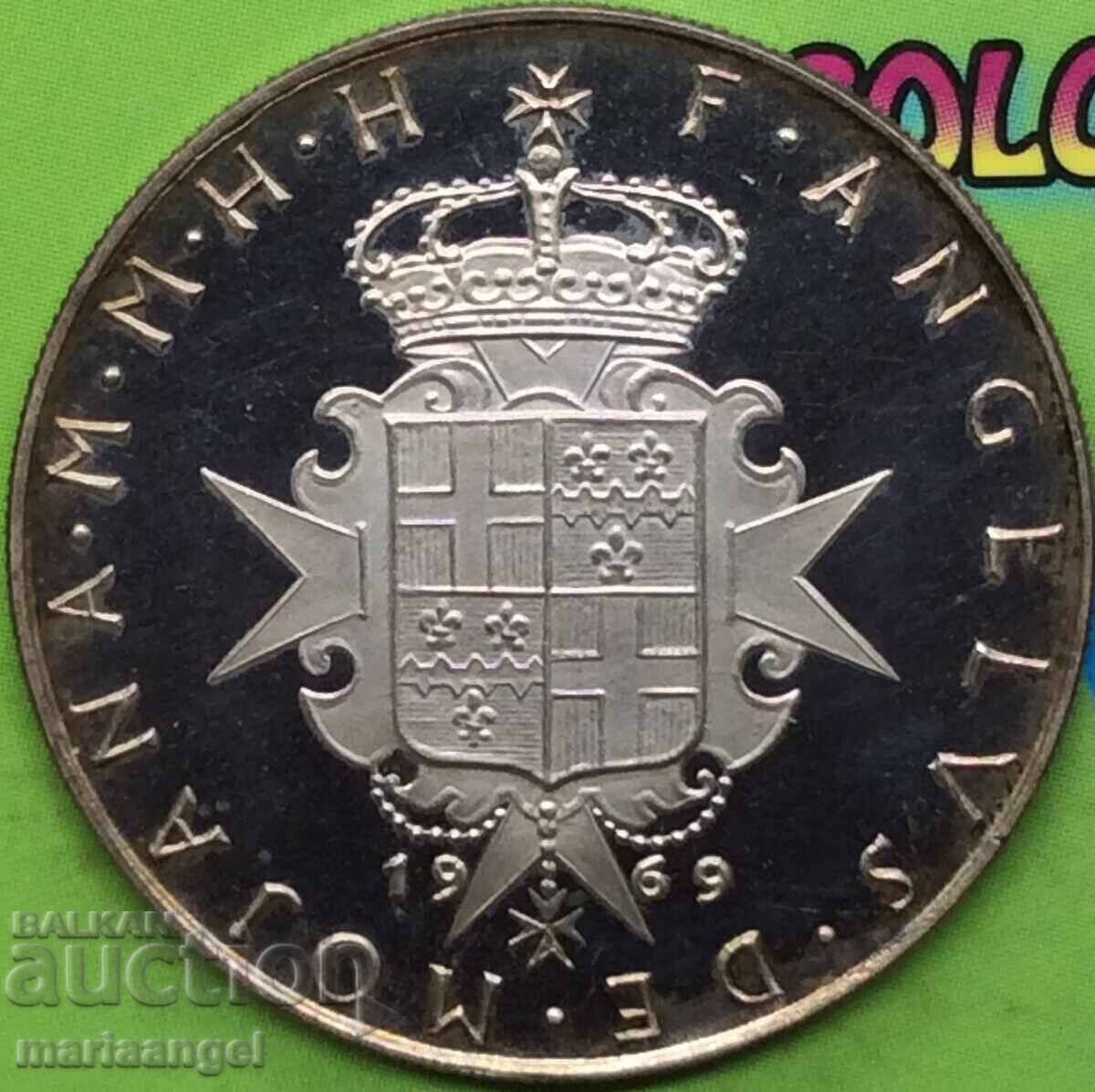 Malta 9 Tari 1969 Agnes Dei unc proof argint - 6