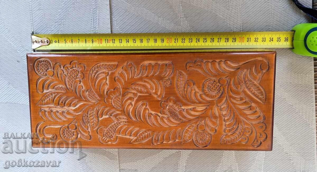 Livrarea Cutie de lemn. Stil rusesc. Sculptură în lemn. URSS. Perfectă!