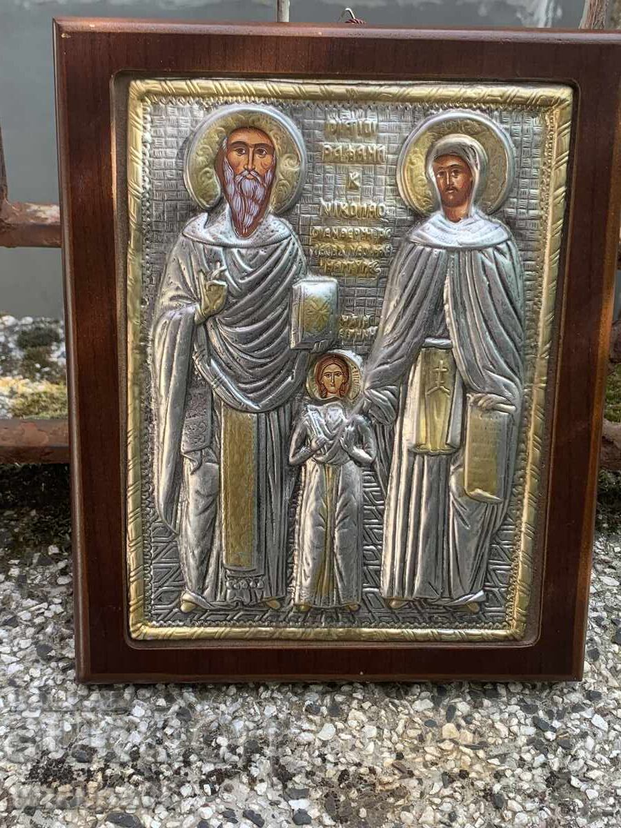 Delivery of Icon of Saint Raphael, Nicholas, and Irene Delivery of Icon of Saint Raphael, Nicholas, and Irene