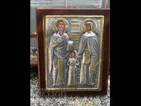 Icon of Saint Raphael, Nicholas, and Irene