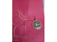 Αρχαίο κολιέ, ατσάλι και επιχρύσωμα