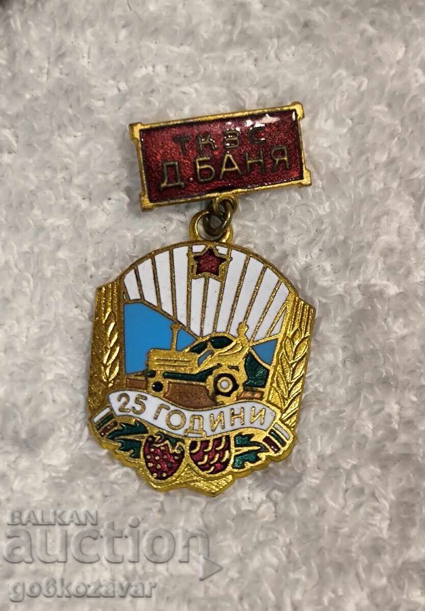 Доставка на Рядък комунистически знак, значка ТКЗС-Д. БАНЯ