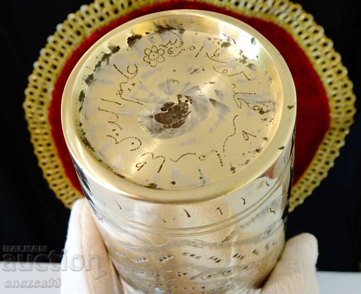 Παράδοση Αρχαία μπρούτζινη κούπα για βουτυρόγαλα, κούπα 700 ml