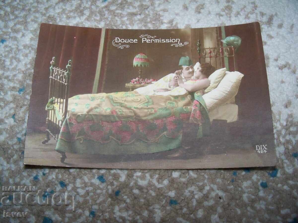 Livrarea Frumoasă carte poștală erotică franceză veche, din 1916