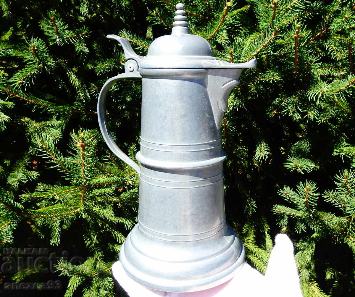 Доставка на Калаена кана с капак 600 мл.,средновековен дизайн. Доставка на Калаена кана с капак 600 мл.,средновековен дизайн.