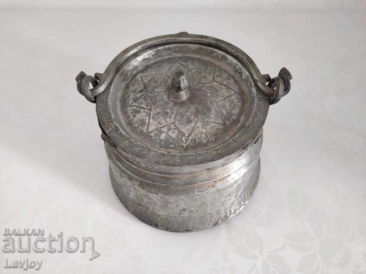 Стар меден съд малко менче с капак - 5 Стар меден съд малко менче с капак - 5