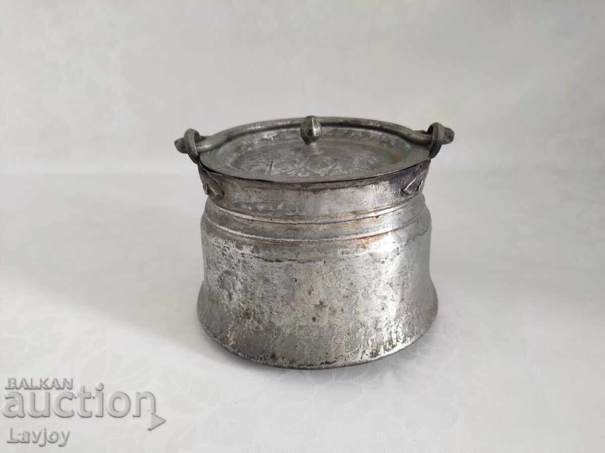 Стар меден съд малко менче с капак - 6 Стар меден съд малко менче с капак - 6