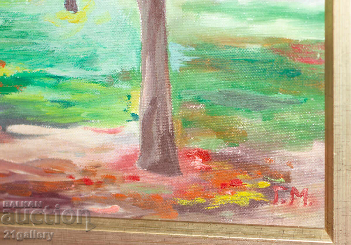 Oil painting, forest landscape - 6