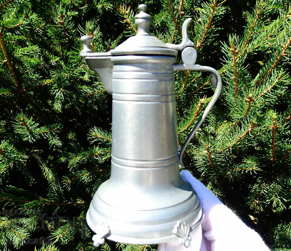 Калаена кана с капак 200 мл.,средновековен дизайн.