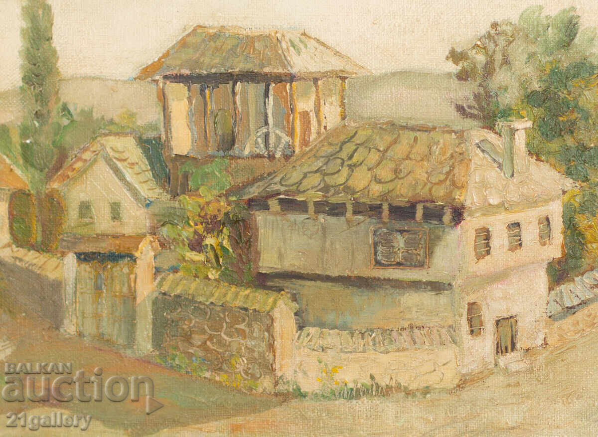 Delivery of Oil painting, rural landscape 1979
