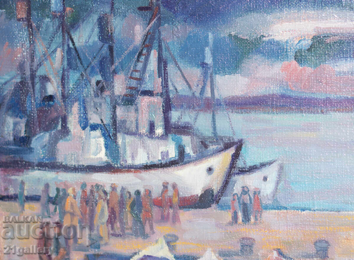 Delivery of Tsvetana Kosturkova (1914 - 2011) Oil Painting Landscape