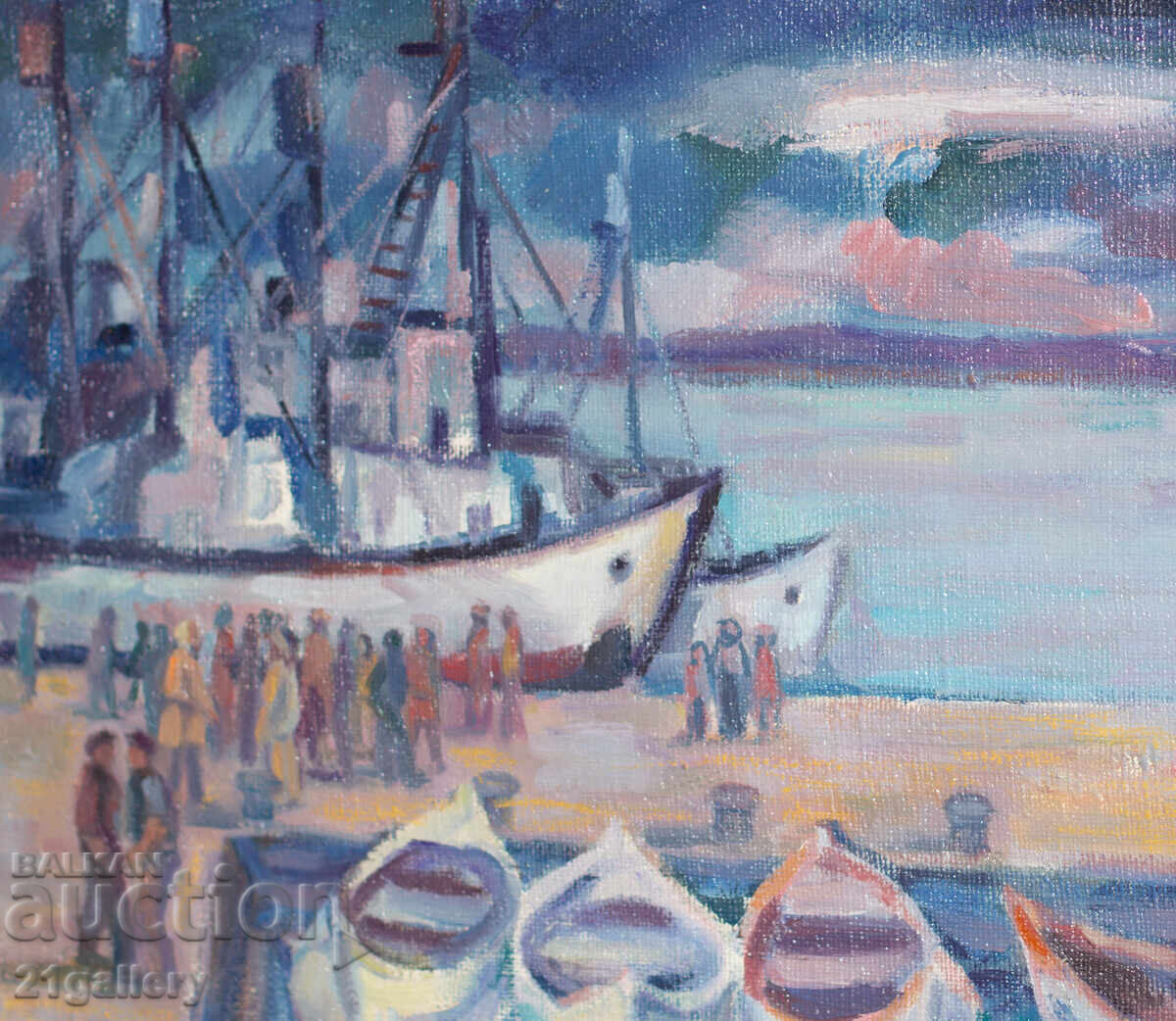 Tsvetana Kosturkova (1914 - 2011) Oil Painting Landscape - 5