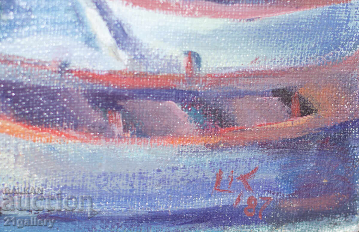 Tsvetana Kosturkova (1914 - 2011) Oil Painting Landscape - 6